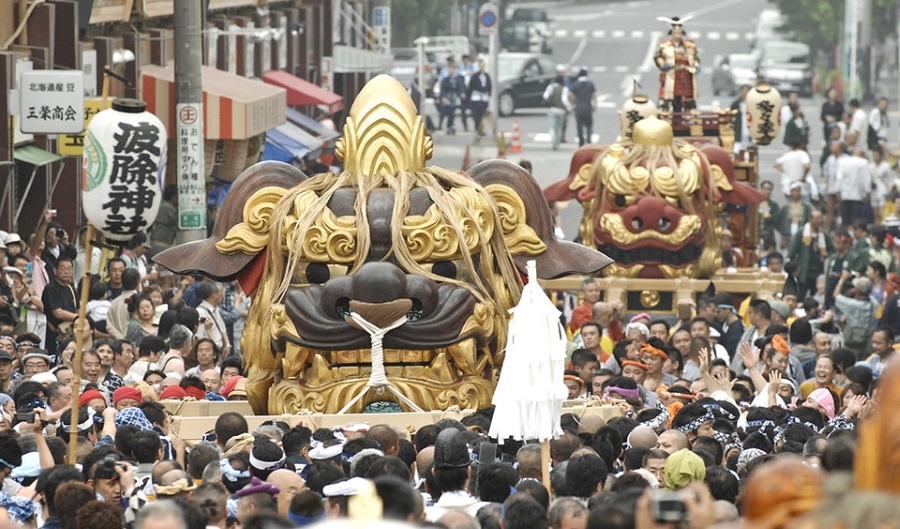 波除神社 天井大獅子