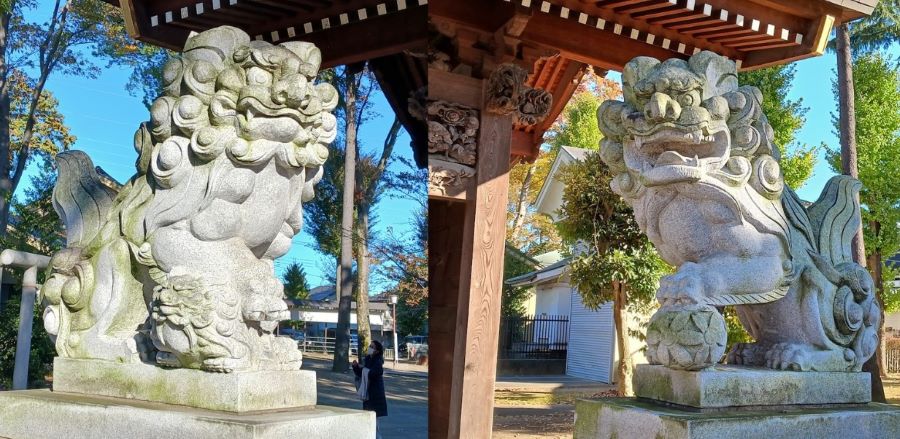 小野神社 随神門の狛犬