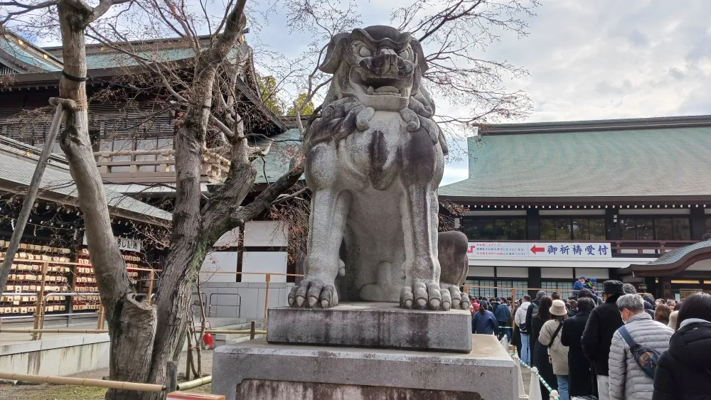 寒川神社 狛犬 阿形