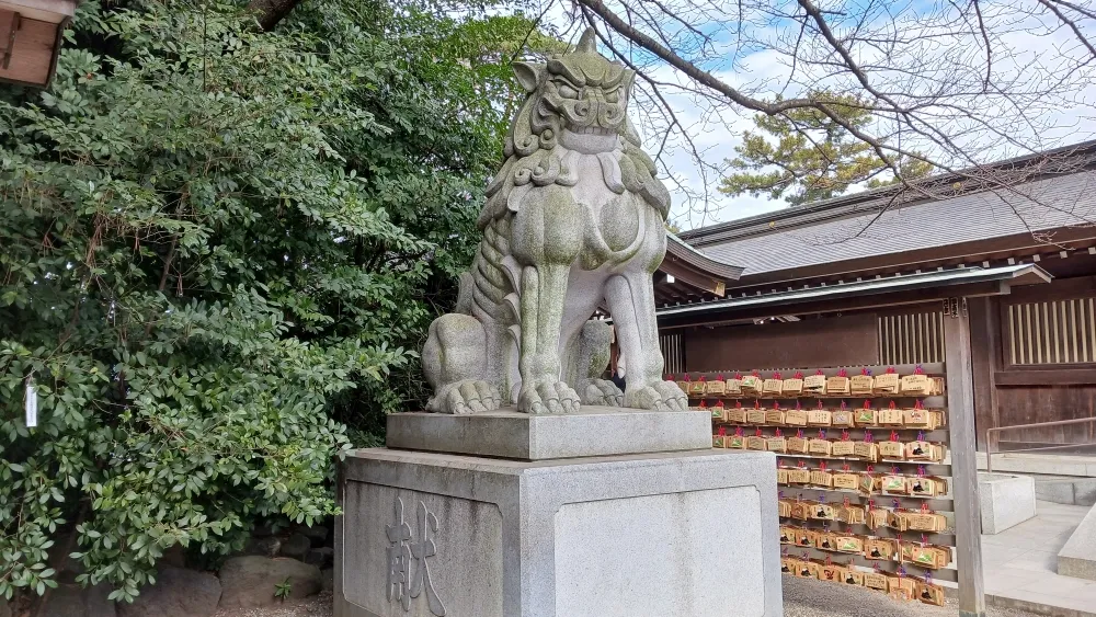 寒川神社 狛犬 吽形