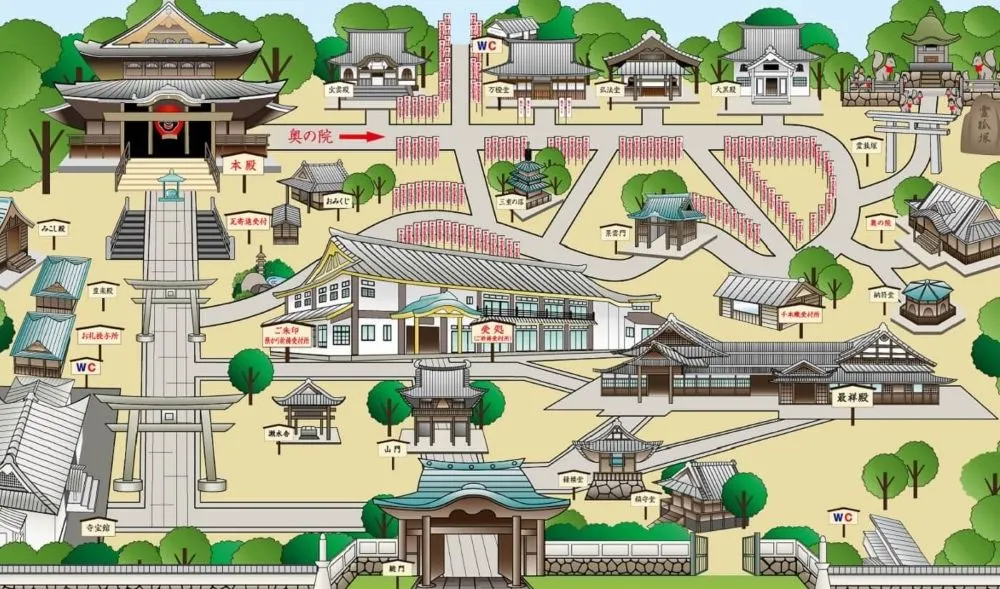 豊川稲荷 妙厳寺 境内図