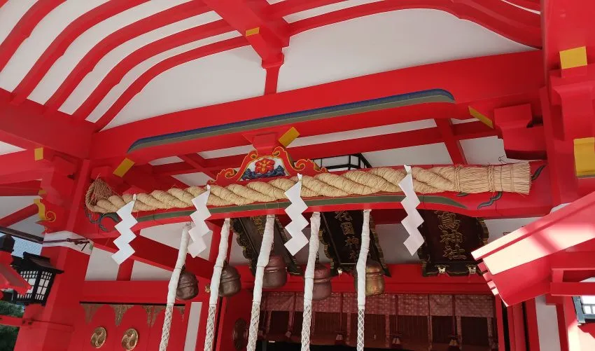 花園神社 牛蒡注連縄
