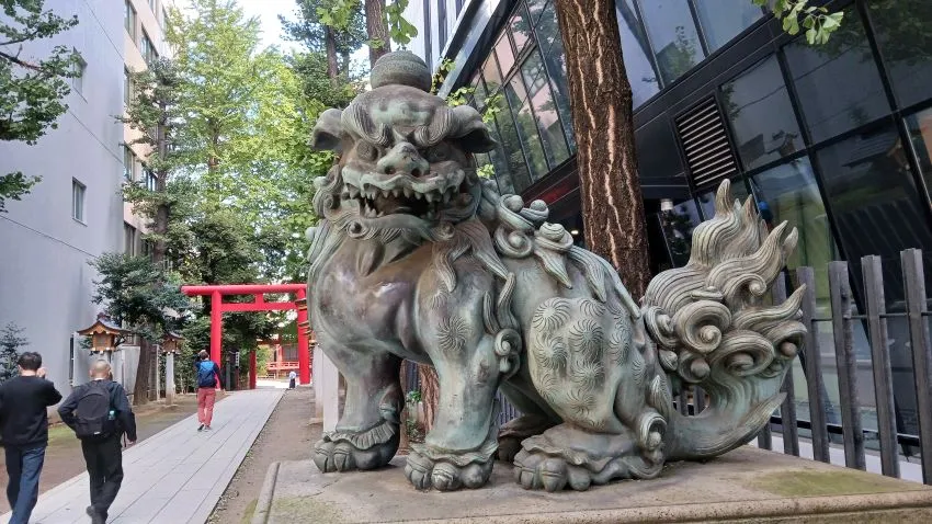 花園神社 唐獅子 阿形 雄