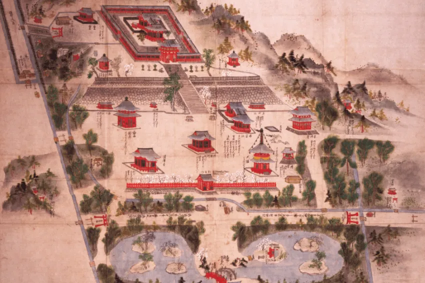 鶴葛岡八幡宮 江戸時代 絵図