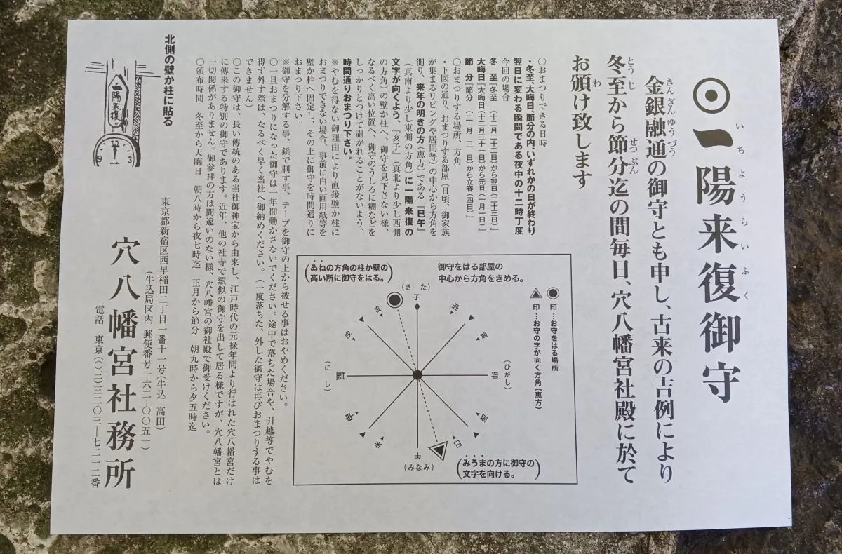 穴八幡宮 一陽来復御守