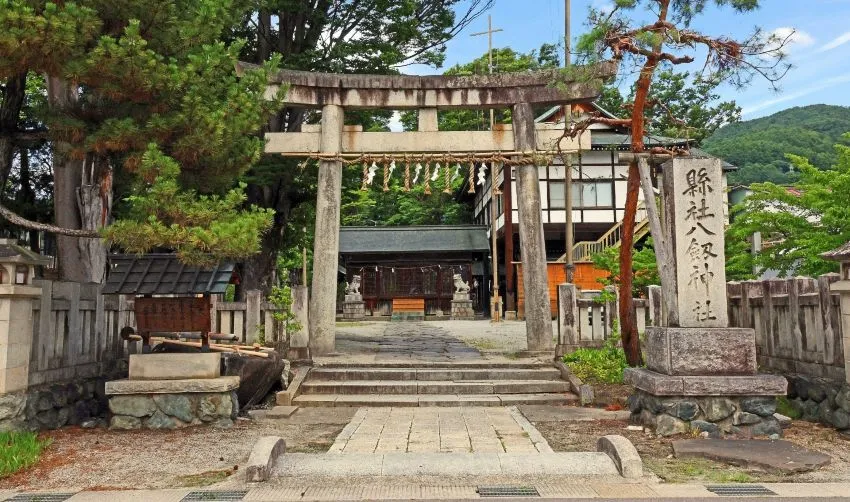 八剱神社 鳥居 石橋