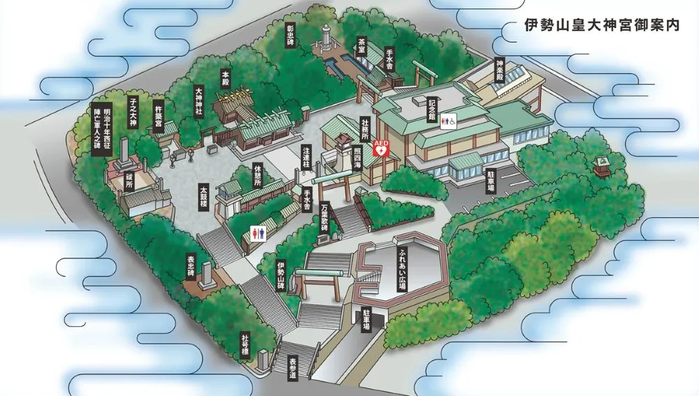 伊勢山皇大神宮 境内図