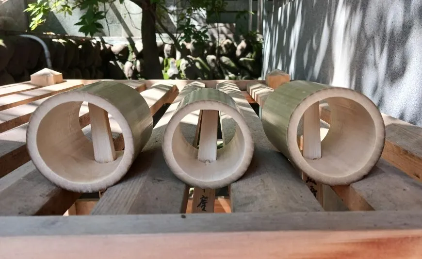 子安神社 安産祈願 竹筒