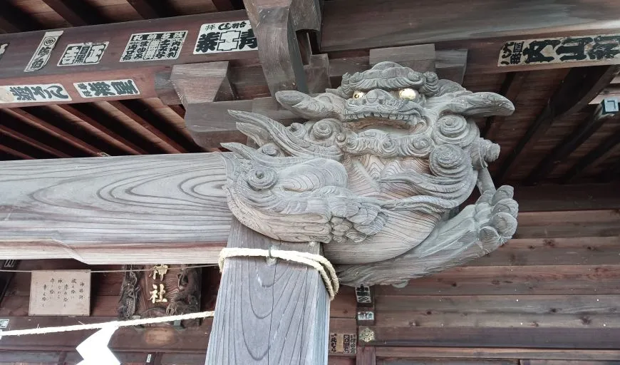 落川神明神社 木鼻