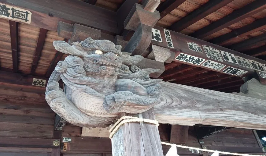 落川神明神社 木鼻