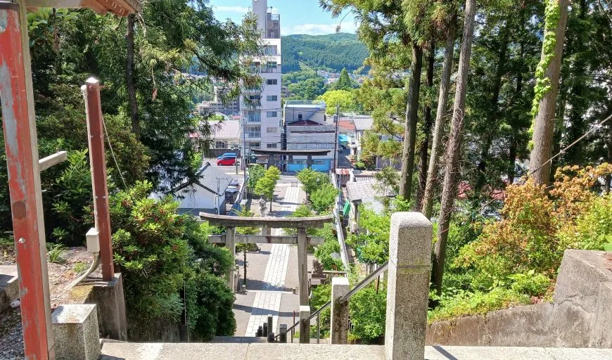 住吉神社 石段上 眺望