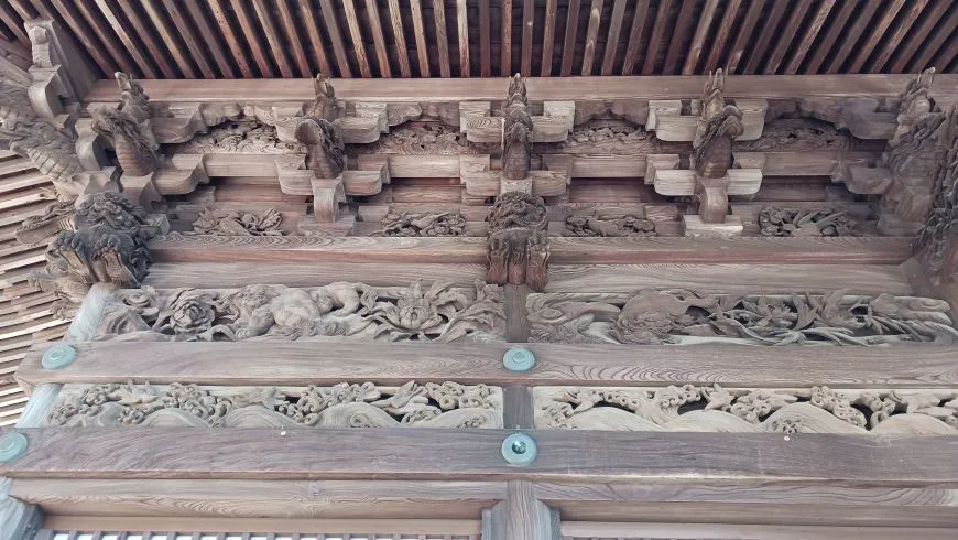 住吉神社 瑞獣 木彫