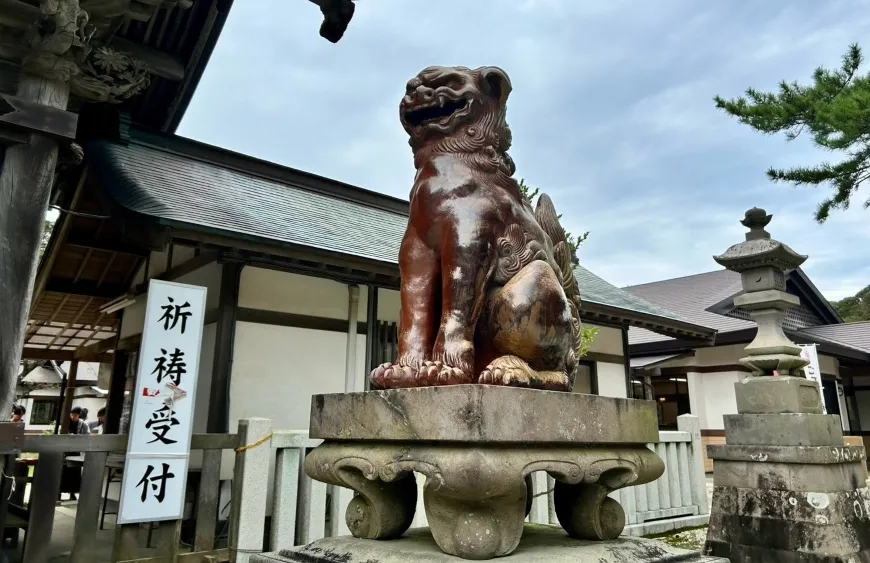 大洗磯前神社 備前焼 狛犬
